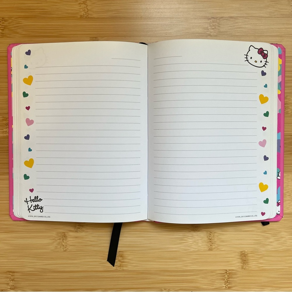 Hello Kitty “Live in the Moment” Notebook Journal with blue cover & lined paper